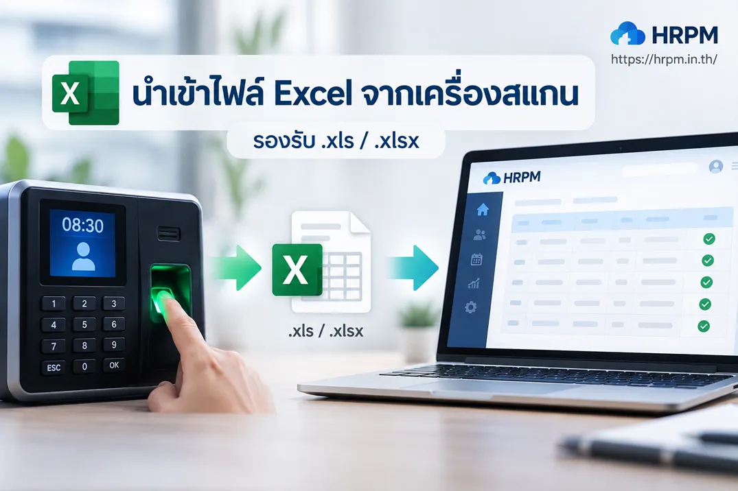 นำเข้าไฟล์ Excel จากเครื่องสแกน (.xls/.xlsx)