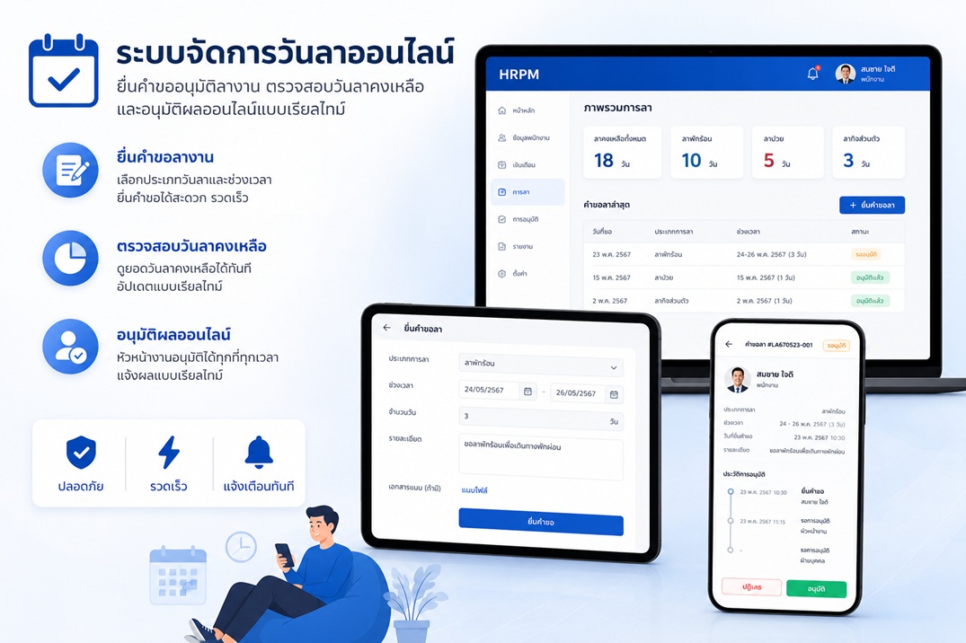 ระบบจัดการวันลาออนไลน์